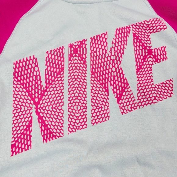 Nike Wmns S Raspberry & Gray Lng Slv Hoodie - Picture 2 of 4